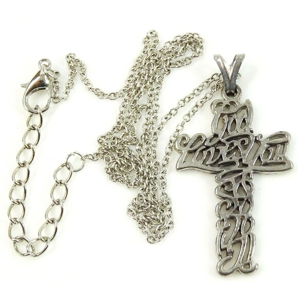 God Loves You Cross Necklace Religious Christian Catholic Jewelry - Picture 1 of 3